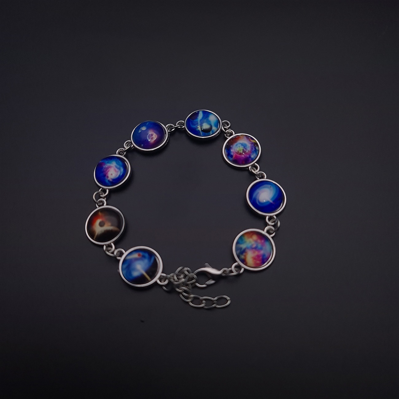 Pulsera Planetas Galaxia Luminosa + Estuche 